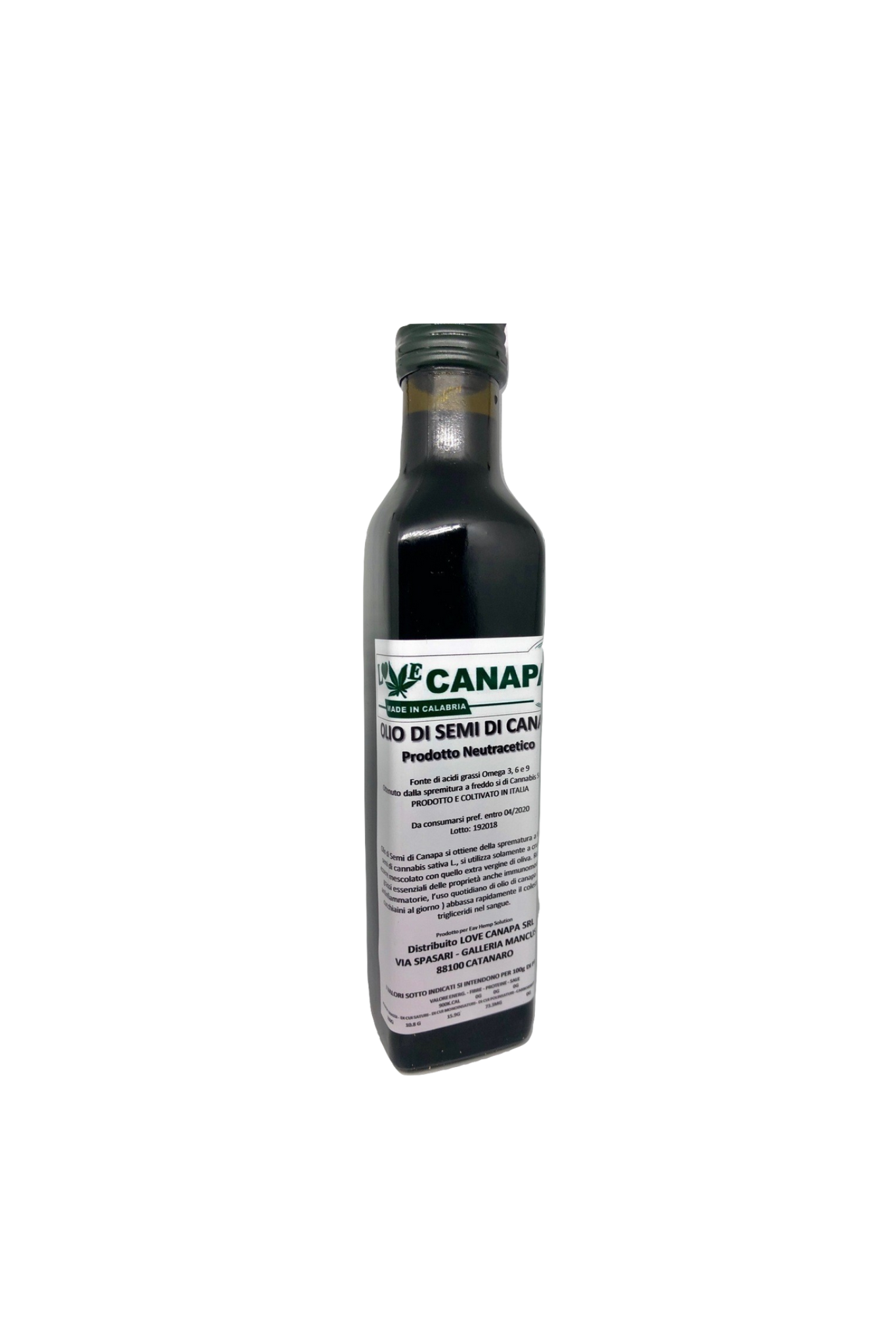 olio di semi di canapa